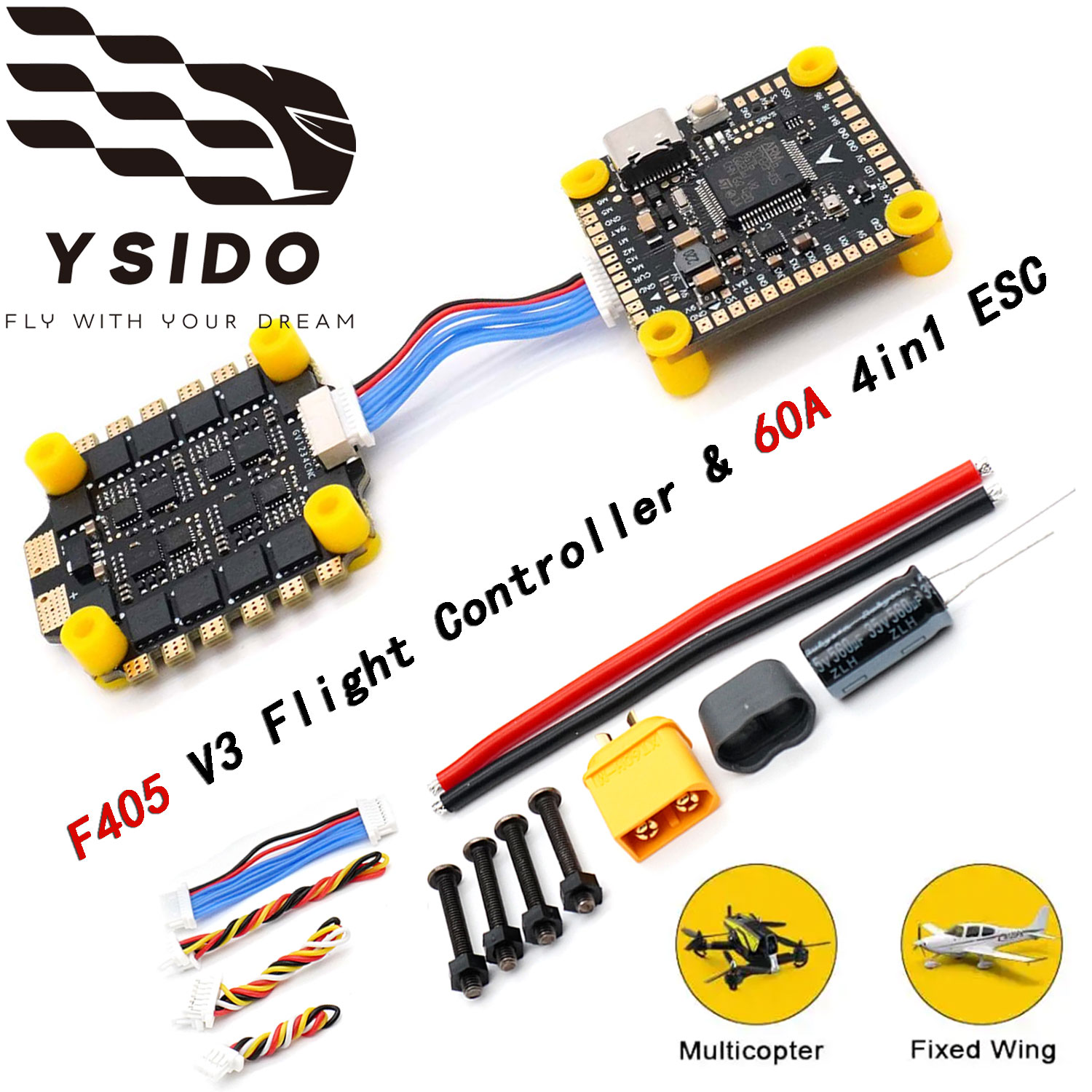 YSIDO F4 F405 V3 Flight Contro - Mateksys Flight Controller F405 Wte review and price